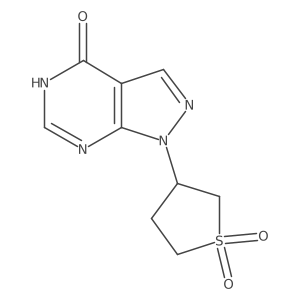 1-(1,1-dioxidotetrahydrothiophen-3-yl)-1,5-dihydro-4H-pyrazolo[3,4-d]pyrimidin-4-one Structure
