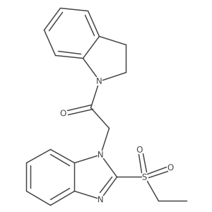 2-(2-(ethylsulfonyl)-1H-benzo[d]imidazol-1-yl)-1-(indolin-1-yl)ethanone Structure
