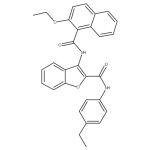 3-(2-ethoxynaphthalene-1-amido)-N-(4-ethylphenyl)-1-benzofuran-2-carboxamide Structure