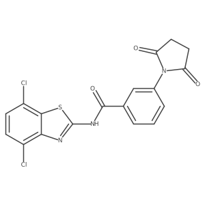 N-(4,7-dichlorobenzo[d]thiazol-2-yl)-3-(2,5-dioxopyrrolidin-1-yl)benzamide结构式