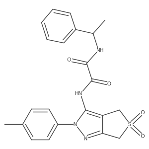 N1-(5,5-dioxido-2-(p-tolyl)-4,6-dihydro-2H-thieno[3,4-c]pyrazol-3-yl)-N2-(1-phenylethyl)oxalamide Structure