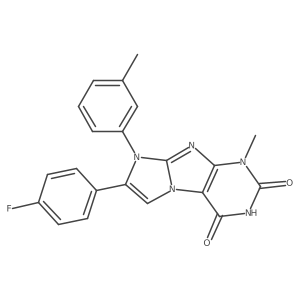 7-(4-fluorophenyl)-1-methyl-8-(m-tolyl)-1H-imidazo[2,1-f]purine-2,4(3H,8H)-dione Structure