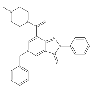5-benzyl-7-(4-methylpiperazine-1-carbonyl)-2-phenyl-2H-pyrazolo[4,3-c]pyridin-3(5H)-one结构式
