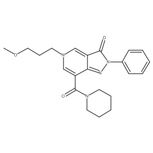 5-(3-methoxypropyl)-2-phenyl-7-(piperidine-1-carbonyl)-2H-pyrazolo[4,3-c]pyridin-3(5H)-one结构式