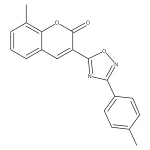 8-methyl-3-[3-(4-methylphenyl)-1,2,4-oxadiazol-5-yl]-2H-chromen-2-one Structure
