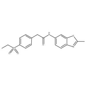 2-(4-(ethylsulfonyl)phenyl)-N-(2-methylbenzo[d]thiazol-6-yl)acetamide Structure