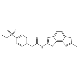 2-(4-(ethylsulfonyl)phenyl)-N-(7-methylbenzo[1,2-d:3,4-d']bis(thiazole)-2-yl)acetamide结构式