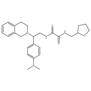 N1-(2-(3,4-dihydroisoquinolin-2(1H)-yl)-2-(4-(dimethylamino)phenyl)ethyl)-N2-((tetrahydrofuran-2-yl)methyl)oxalamide Structure