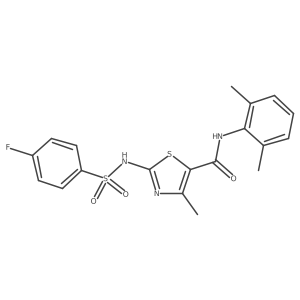 5-Thiazolecarboxamide, N-(2,6-dimethylphenyl)-2-[[(4-fluorophenyl)sulfonyl]amino]-4-methyl- Structure