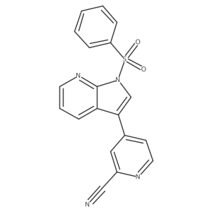 4-[1-(Phenylsulfonyl)-1h-pyrrolo[2,3-b]pyridin-3-yl]-2-pyridinecarbonitrile结构式