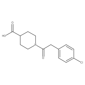 1-((4-Chlorophenyl)acetyl)piperidine-4-carboxylic acid Structure