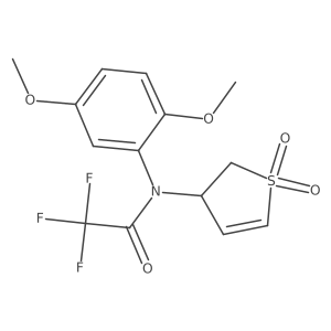 N-(2,5-dimethoxyphenyl)-N-(1,1-dioxido-2,3-dihydrothiophen-3-yl)-2,2,2-trifluoroacetamide结构式