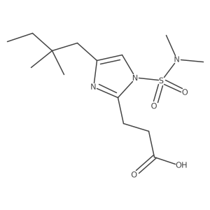3-[1-[(dimethylamino)sulfonyl]-4-(2,2-dimethylbutyl)-1H-imidazol-2-yl]propanoic acid Structure