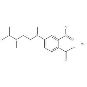 4-[Methyl-[2-[methyl(propan-2-yl)amino]ethyl]amino]-2-nitrobenzoic acid;hydrochloride结构式