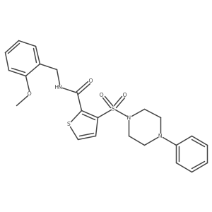 N-[(2-methoxyphenyl)methyl]-3-[(4-phenylpiperazin-1-yl)sulfonyl]thiophene-2-carboxamide Structure