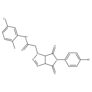 2-(5-(4-bromophenyl)-4,6-dioxo-4,5,6,6a-tetrahydropyrrolo[3,4-d][1,2,3]triazol-1(3aH)-yl)-N-(5-chloro-2-methylphenyl)acetamide Structure