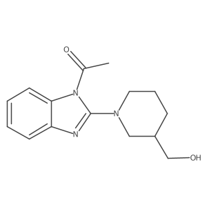 1-(2-(3-(Hydroxymethyl)piperidin-1-yl)-1H-benzo[d]imidazol-1-yl)ethanone结构式