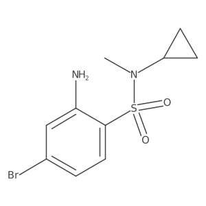 2-amino-4-bromo-N-cyclopropyl-N-methylbenzenesulfonamide结构式