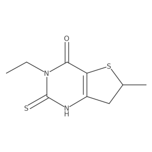 3-ethyl-2-mercapto-6-methyl-6,7-dihydrothieno[3,2-d]pyrimidin-4(3H)-one结构式