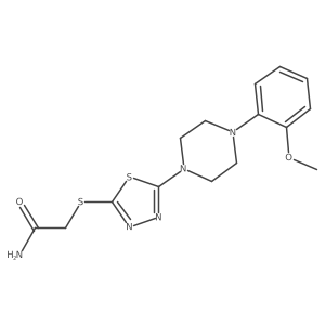 2-((5-(4-(2-Methoxyphenyl)piperazin-1-yl)-1,3,4-thiadiazol-2-yl)thio)acetamide Structure