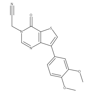 COc1ccc(-c2csc3c(=O)n(CC#N)cnc23)cc1OC结构式