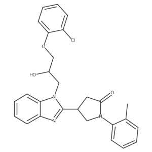 4-{1-[3-(2-chlorophenoxy)-2-hydroxypropyl]-1H-benzimidazol-2-yl}-1-(2-methylphenyl)pyrrolidin-2-one结构式