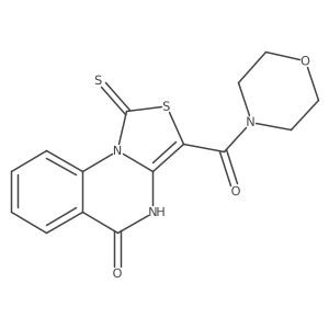 3-(morpholine-4-carbonyl)-1-thioxo-1H-thiazolo[3,4-a]quinazolin-5(4H)-one Structure