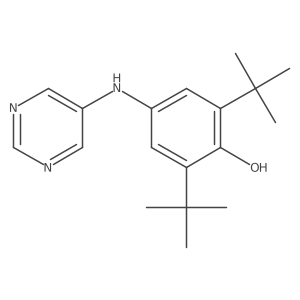 2,6-Bis(1,1-dimethylethyl)-4-(5-pyrimidinylamino)phenol Structure