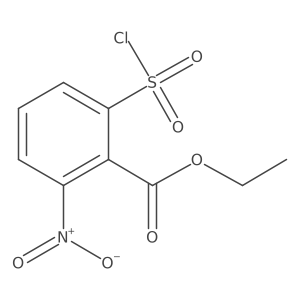 Ethyl 2-(chlorosulfonyl)-6-nitrobenzoate结构式