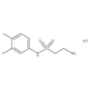 2-amino-N-(3-fluoro-4-methylphenyl)ethane-1-sulfonamide hydrochloride结构式