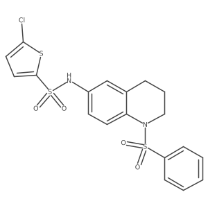 5-chloro-N-(1-(phenylsulfonyl)-1,2,3,4-tetrahydroquinolin-6-yl)thiophene-2-sulfonamide Structure