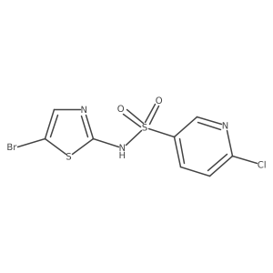 N-(5-Bromo-2-thiazolyl)-6-chloro-3-pyridinesulfonamide Structure