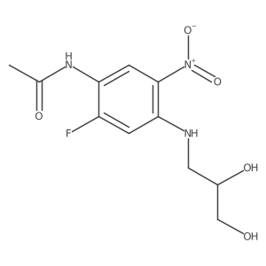 N-[4-[(2,3-Dihydroxypropyl)amino]-2-fluoro-5-nitrophenyl]acetamide结构式