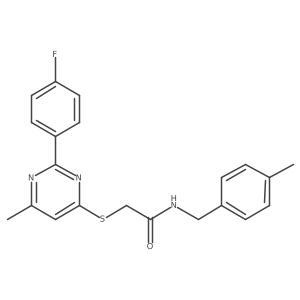 2-{[2-(4-fluorophenyl)-6-methylpyrimidin-4-yl]sulfanyl}-N-(4-methylbenzyl)acetamide Structure