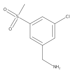 (3-Chloro-5-methanesulfonylphenyl)methanamine Structure