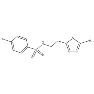 N-[2-(5-Amino-1,3,4-thiadiazol-2-YL)ethyl]-4-fluorobenzenesulfonamide结构式