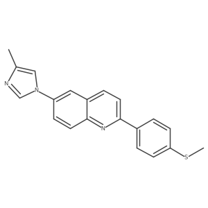 6-(4-Methylimidazol-1-yl)-2-(4-methylsulfanylphenyl)quinoline结构式
