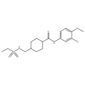 N-(3-chloro-4-methoxyphenyl)-4-(ethylsulfonamidomethyl)cyclohexanecarboxamide Structure