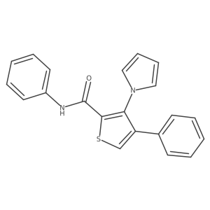 N,4-diphenyl-3-(1H-pyrrol-1-yl)thiophene-2-carboxamide结构式