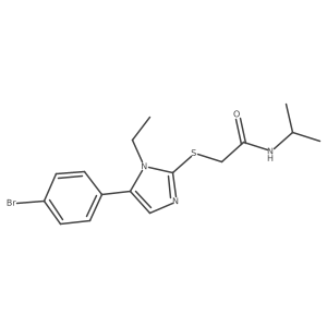 2-((5-(4-bromophenyl)-1-ethyl-1H-imidazol-2-yl)thio)-N-isopropylacetamide结构式
