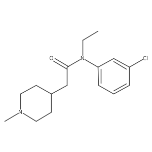 N-(3-chloro-phenyl)-N-ethyl-2-(1-methyl-piperidin-4-yl)-acetamide结构式