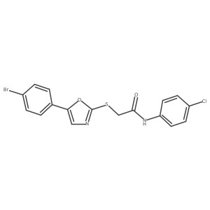2-((5-(4-bromophenyl)oxazol-2-yl)thio)-N-(4-chlorophenyl)acetamide Structure