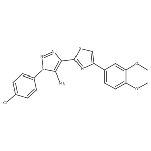 1-(4-chlorophenyl)-4-[4-(3,4-dimethoxyphenyl)-1,3-thiazol-2-yl]-1H-1,2,3-triazol-5-amine Structure
