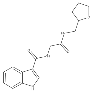 N-(2-oxo-2-(((tetrahydrofuran-2-yl)methyl)amino)ethyl)-1H-indole-3-carboxamide结构式