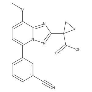 1-[5-(3-Cyano-phenyl)-8-methoxy-[1,2,4]triazolo[1,5-a]pyridin-2-yl]-cyclopropanecarboxylic acid Structure