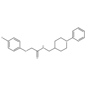 2-(4-fluorophenoxy)-N-((1-(pyridin-2-yl)piperidin-4-yl)methyl)acetamide结构式
