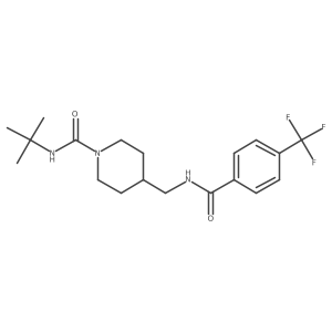 N-(tert-butyl)-4-((4-(trifluoromethyl)benzamido)methyl)piperidine-1-carboxamide Structure