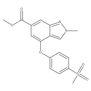 methyl 2-methyl-4-(4-(methylsulfonyl)phenoxy)-2H-indazole-6-carboxylate结构式