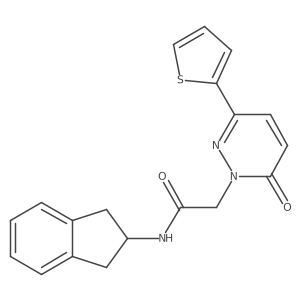N-(2,3-dihydro-1H-inden-2-yl)-2-(6-oxo-3-(thiophen-2-yl)pyridazin-1(6H)-yl)acetamide Structure