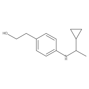 2-{4-[(1-Cyclopropylethyl)amino]phenyl}ethan-1-ol Structure